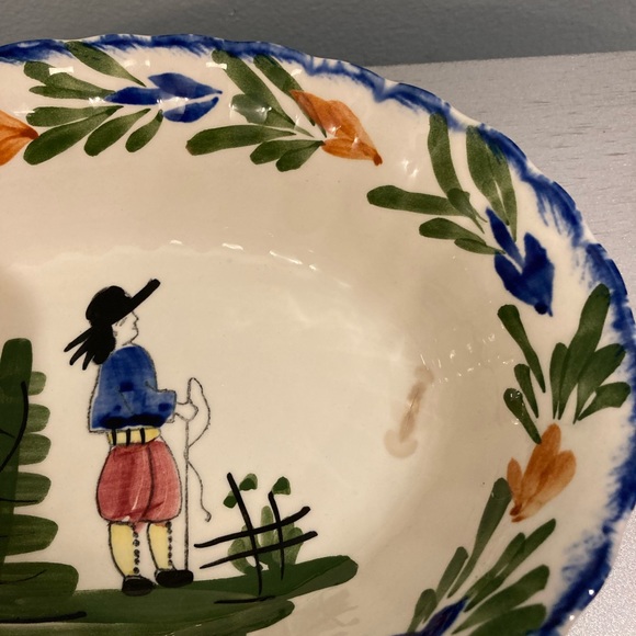 Vintage Blue Ridge Southern Potteries, French Peasant  9 3/8” oval severing bowl - Picture 2 of 2